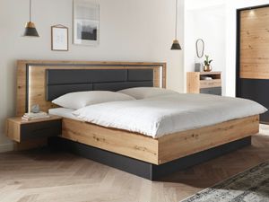 Tweepersoonsbed BALBOA 160x200 cm artisan eik met nachtkastjes