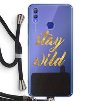 Stay wild: Honor Note 10 Transparant Hoesje met koord