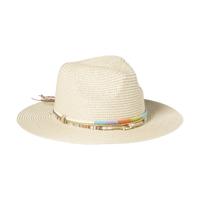 Hoed met kralen - beige/multikleur