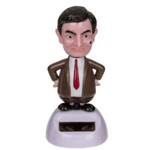 Solar bewegend figuur - Mr. Bean - handen in de zij - bruin - kunststof - 11 cm