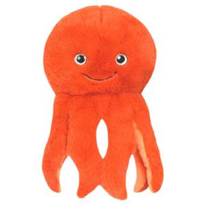 Knuffeldier Inktvis/octopus Willy - zachte pluche stof - dieren knuffels - oranje - 25 cm