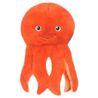 Knuffeldier Inktvis/octopus Willy - zachte pluche stof - dieren knuffels - oranje - 25 cm - thumbnail