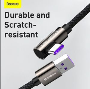 Baseus Legend Series Nylon Gevlochten USB-C Kabel 66W - 1m - Zwart