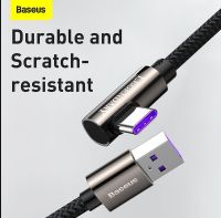 Baseus Legend Series Nylon Gevlochten USB-C Kabel 66W - 1m - Zwart - thumbnail