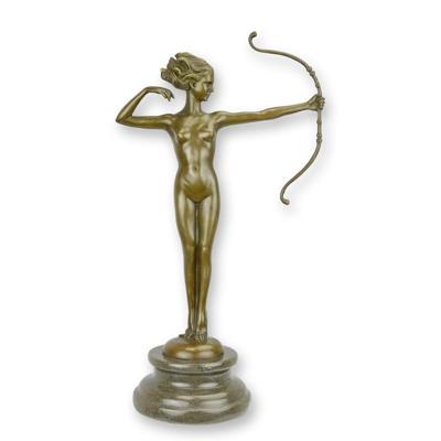 BRONZEN BEELD VAN DIANA DE JAGERES