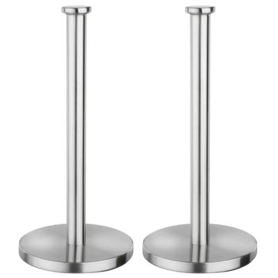 Keukenrolhouder van RVS - 2x stuks - 15 x 32 cm - Keuken artikelen - Keukenpapier/keukenrol