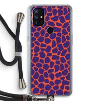 Purple Giraffe: OnePlus Nord N10 5G Transparant Hoesje met koord - thumbnail