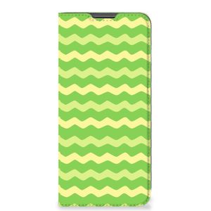 Motorola Moto G22 Hoesje met Magneet Waves Green