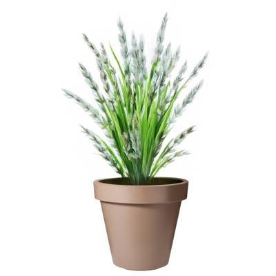 Pro Garden Bloempot - mokka bruin - rond - D30 cm - kunststof - plantenpot - tuin buiten
