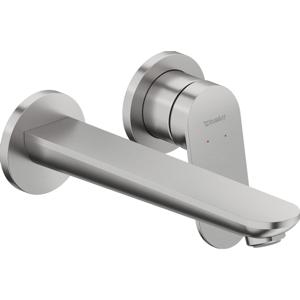 Duravit Wave Wastafelmengkraan - inbouw - 2 gats - eengreeps - voorsprong 20.2cm - RVS geborsteld wa1070004070