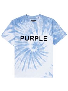 Purple Brand t-shirt tie-dye à logo imprimé - Bleu