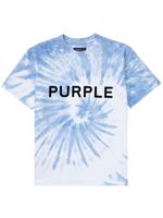 Purple Brand t-shirt tie-dye à logo imprimé - Bleu - thumbnail