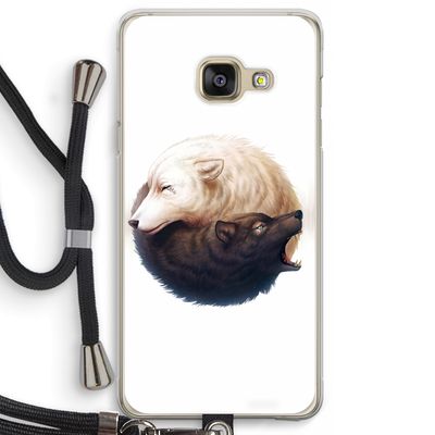 Yin Yang Wolves: Samsung Galaxy A3 (2016) Transparant Hoesje met koord