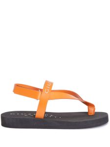 Giuseppe Zanotti sandales Pursuit en cuir à logo embossé - Orange