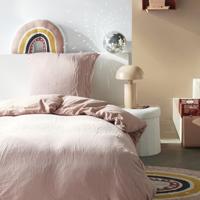 Bedset - TODAY - 123332 - 1 persoons - 140x200 cm - Effen katoenen gaas - Zandroze