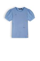 NoNo Meisjes t-shirt rib - Kyoto - Provence blauw - thumbnail