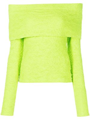 MSGM haut texturé à épaules dénudées - Vert