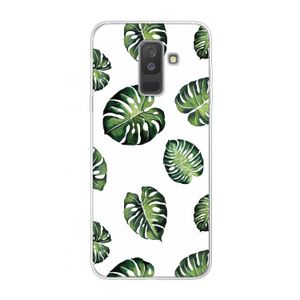 Tropische bladeren: Samsung Galaxy A6 Plus (2018) Transparant Hoesje