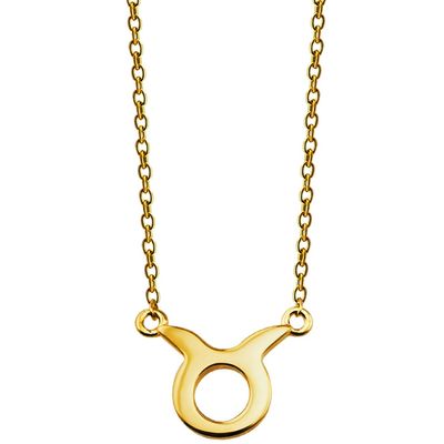 JWLS4U ZN005G Ketting Sterrenbeeld Stier zilver goudkleurig 42-45 cm