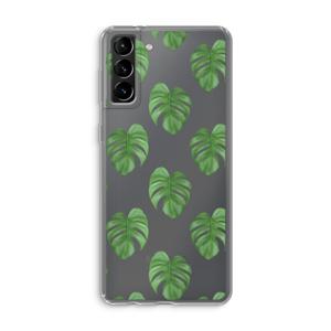 Monstera leaves: Samsung Galaxy S21 Plus Transparant Hoesje