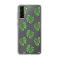 Monstera leaves: Samsung Galaxy S21 Plus Transparant Hoesje - thumbnail