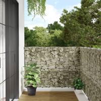 VidaXL Balkonscherm steenpatroon 700x120 cm pvc