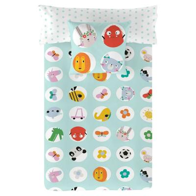 Dekbedovertrek Lemon Ribbon Points Bed van 80/90 150 x 220 cm Omkeerbaar