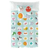 Dekbedovertrek Lemon Ribbon Points Bed van 80/90 150 x 220 cm Omkeerbaar
