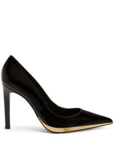 Giuseppe Zanotti escarpins Virgyn 105 mm à fini verni - Noir