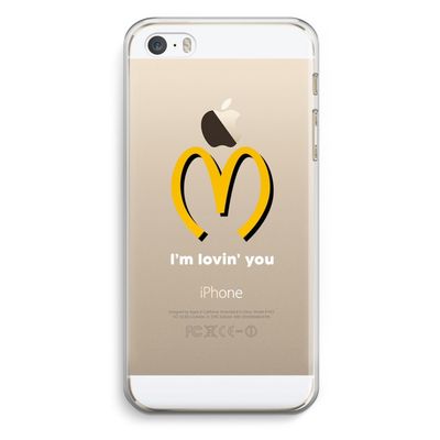 I'm lovin' you: iPhone 5 / 5S / SE Transparant Hoesje