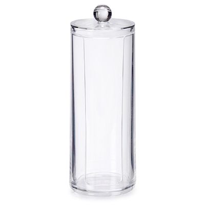 Make up watjes/watten schijfjes houder/dispenser - 7 x 20 cm - kunststof