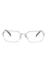 Prada Eyewear lunettes de soleil rectangulaires à logo triangle - Argent