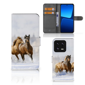 Xiaomi 13 Pro Telefoonhoesje met Pasjes Paarden