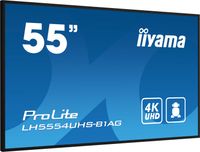 iiyama LH5554UHS-B1AG beeldkrant Digitale signage flatscreen 138,7 cm (54.6") LCD Wifi 500 cd/m² 4K Ultra HD Zwart Type processor Android 11 24/7 - thumbnail