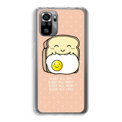Sleep All Day: Xiaomi Redmi Note 10S Transparant Hoesje