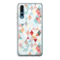 Gekleurde driehoekjes pastel: Huawei P20 Pro Transparant Hoesje