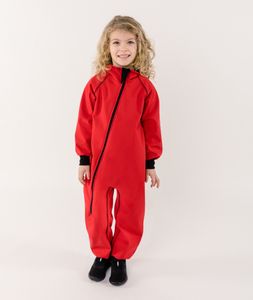 Waterproof Softshell Overall Comfy Red Bodysuit