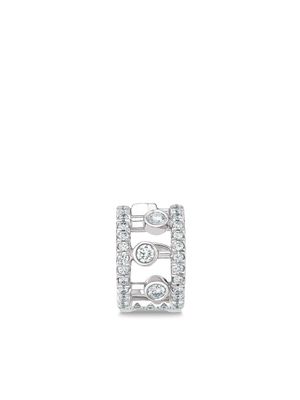 De Beers Jewellers boucle d'oreille Dewdrop en or 18ct sertie de diamants - Argent De Beers Jewellers boucle d'oreille Dewdrop en or 18ct sertie de diamants - Argent