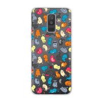 Kleurrijke katten: Samsung Galaxy A6 Plus (2018) Transparant Hoesje