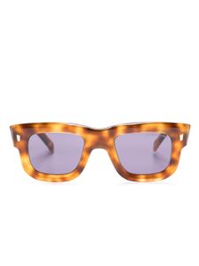 Cutler & Gross lunettes de soleil à effet écaille de tortue - Marron