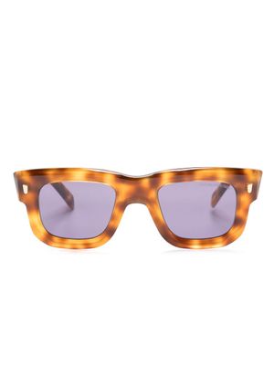 Cutler & Gross lunettes de soleil à effet écaille de tortue - Marron