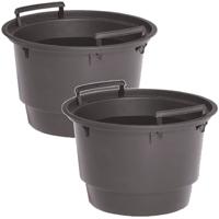 Kunststof binnenpot - 2x - 11 liter - 32,5 x 20,5 cm - inzetbak voor bloempotten/plantenpotten