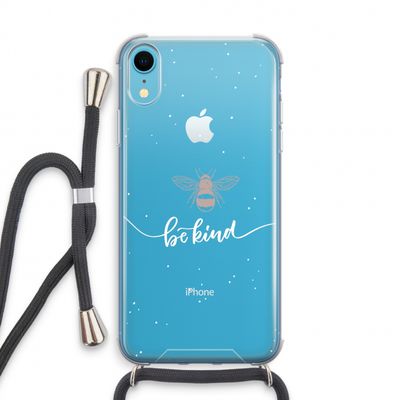 Be(e) kind: iPhone XR Transparant Hoesje met koord