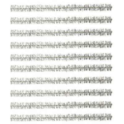 Rayher Chenille draad - zilver met glitters - 20x stuks - 50 cm - Hobby pijpenragers