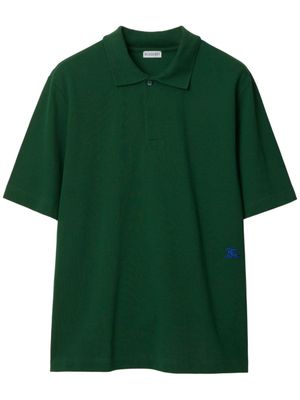 Burberry polo en coton à logo brodé - Vert