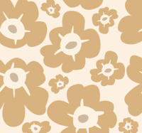 Beige klaprozen behang bloemen
