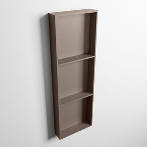 MONDIAZ EASY Nis 89,5x29,5cm in solid surface kleur Smoke | Smoke. 3 vakken geschikt voor in- of opbouw