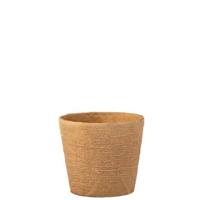 J-Line Bloempot Bistro - cement - naturel - L - Ø 19 cm