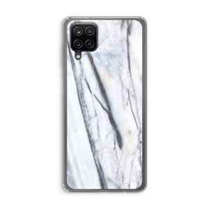 Gestreepte marmer: Samsung Galaxy A12 Transparant Hoesje