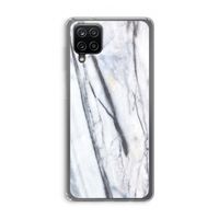 Gestreepte marmer: Samsung Galaxy A12 Transparant Hoesje
